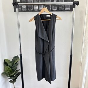 Calvin Klein gray belted sheath dress Size 8